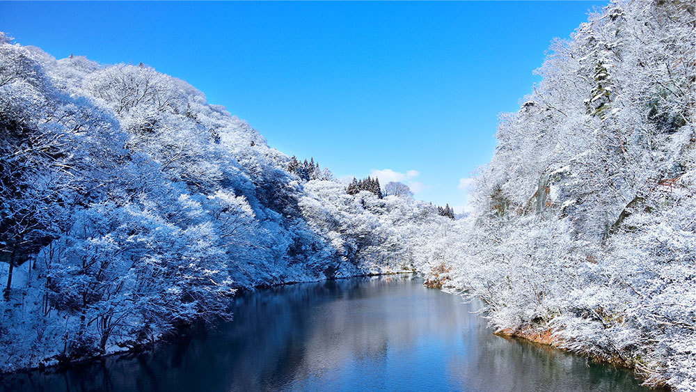 ２月　久米路峡雪渓　塚田米造